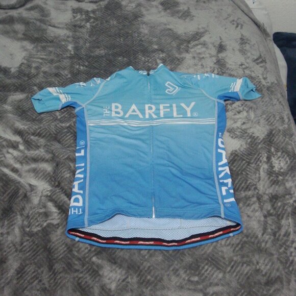 JAKROO Cycling Jersey Shirt Women's Size Medium Blue Stretchy The Barfly - Picture 4 of 8